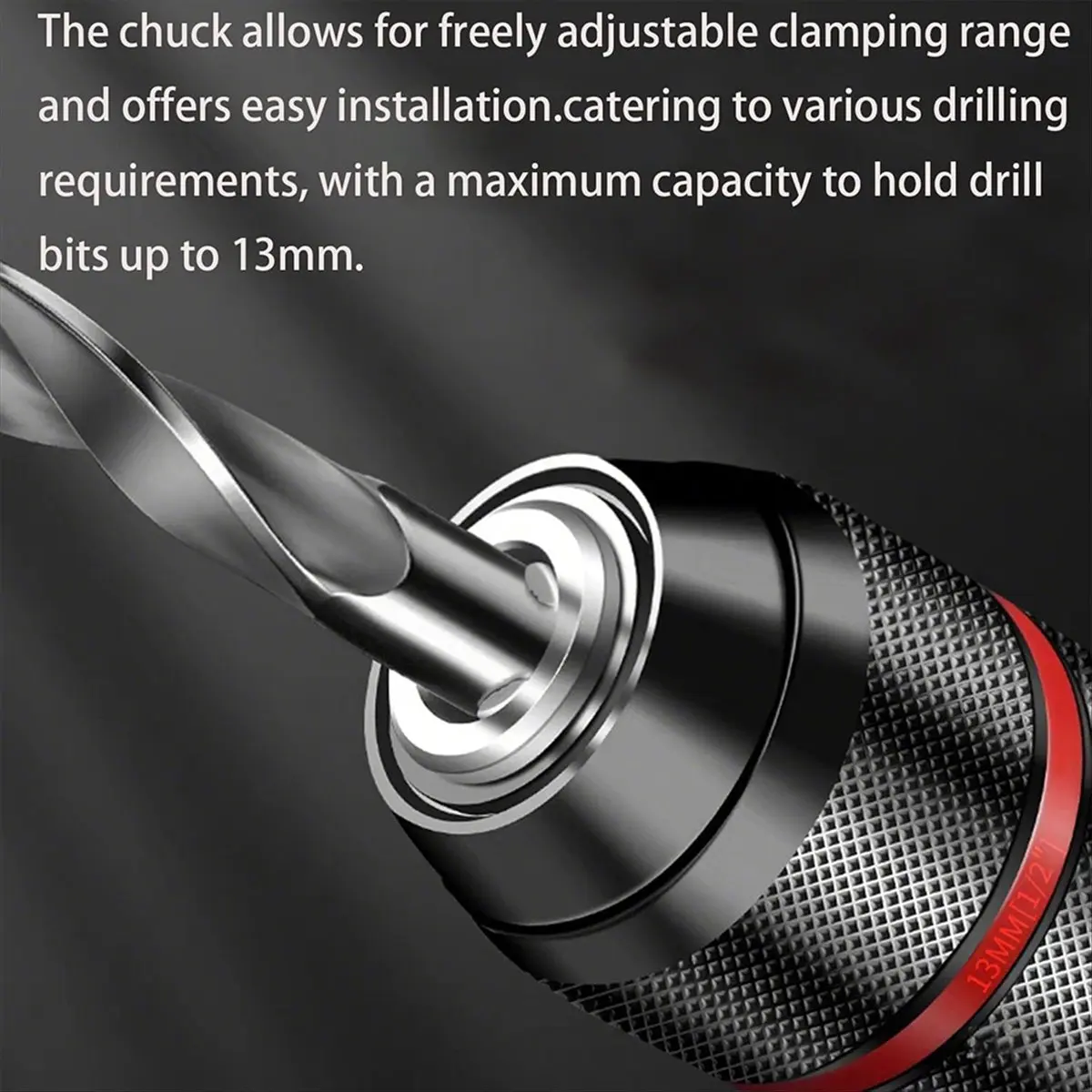 DTDT hot-Multi - Function 2-13mm Self-Tighten Keyless Drill Chuck with 1/2-20UNF Mount, Complete with 3/8Inch SDS - Plus Shank