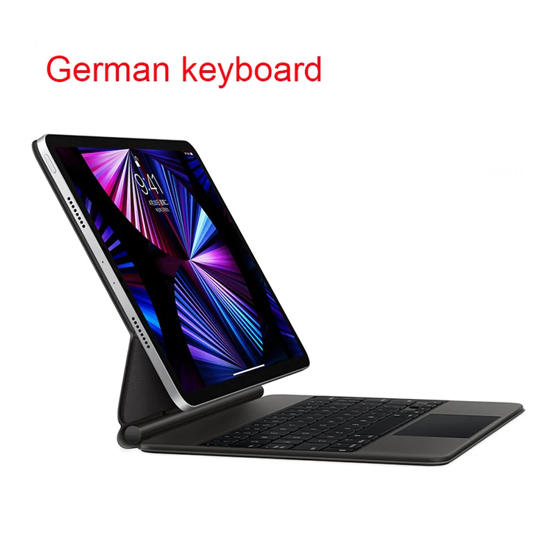 AJIUYU Magie Tastatur Für iPad Pro 11 2022 2021 2020 2018 1st 2nd 3rd 4th Gen Fall Tastatur Arabisch Spanisch Portugiesisch hebräisch Russisch 6