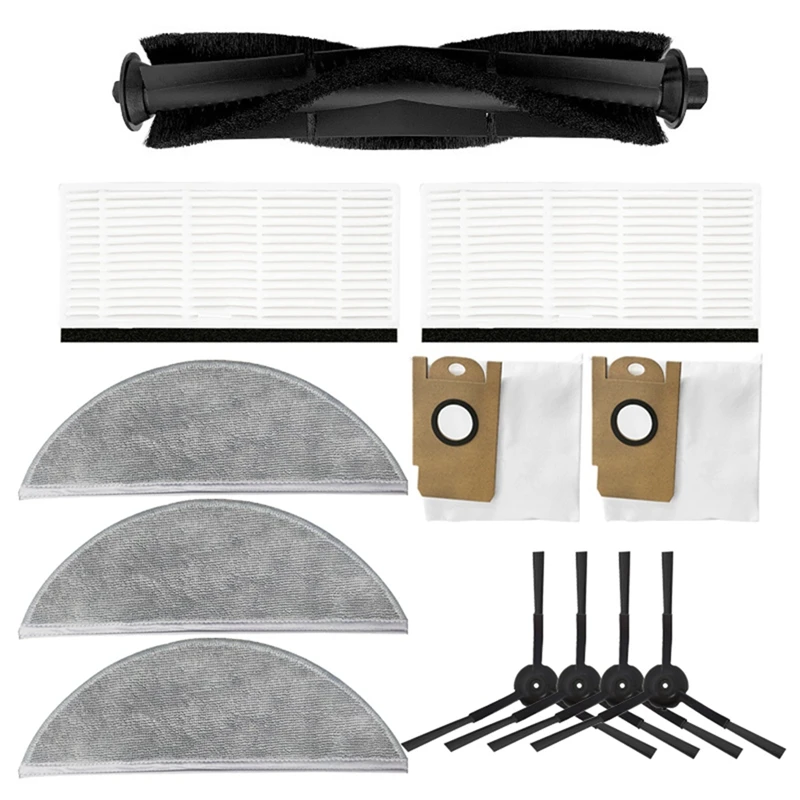 أكياس الغبار فرشاة جانبية دوارة مرشحات HEPA ممسحة الملابس خرقة استبدال الملحقات لقطع غيار المكنسة الكهربائية Lydsto R1