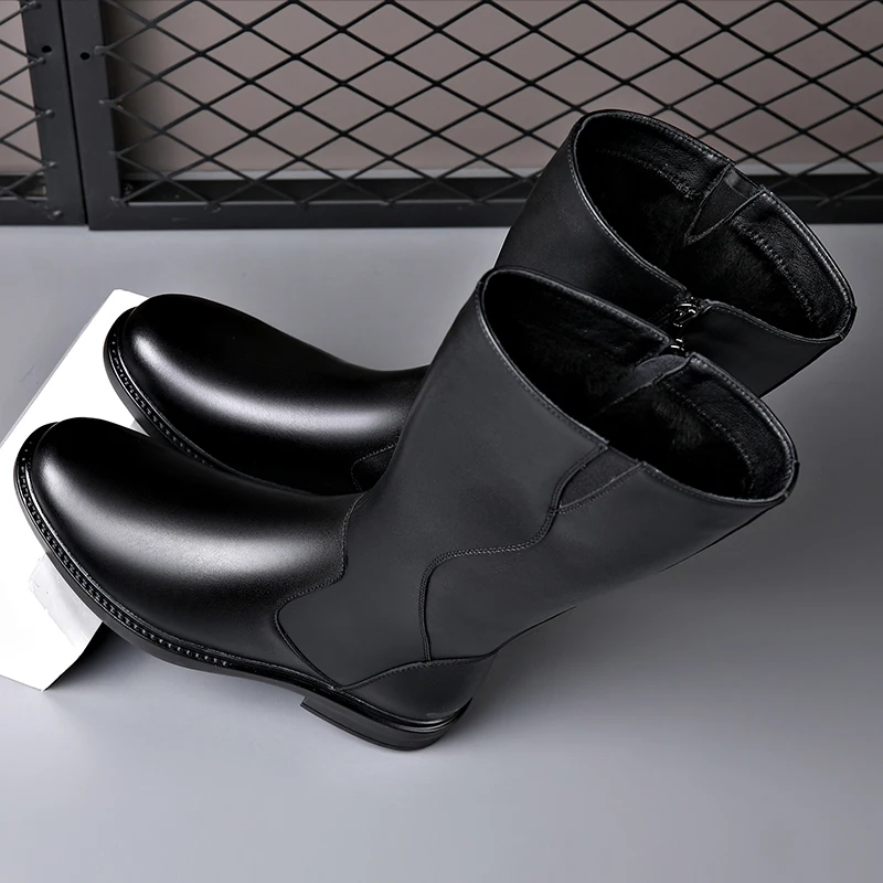 

мужские модные высокие мотоциклетные ботинки, брендовая дизайнерская обувь, черные стильные осенне-зимние ботинки, красивые длинные мужские ботинки из натуральной кожи