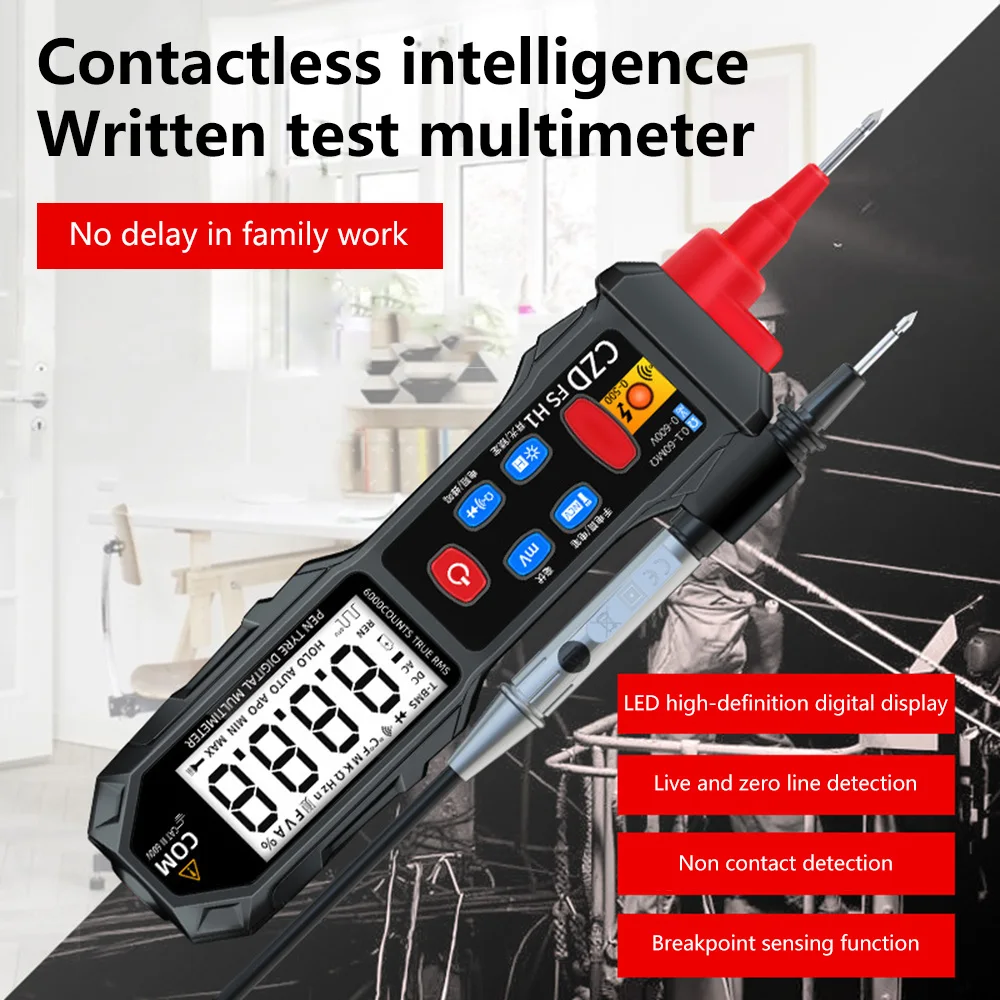 Digital Smart SMD Tester Intelligent Diode Continuity Resistor Capacitor DC Voltage LED Battery Test Mini Multi Electric Tester