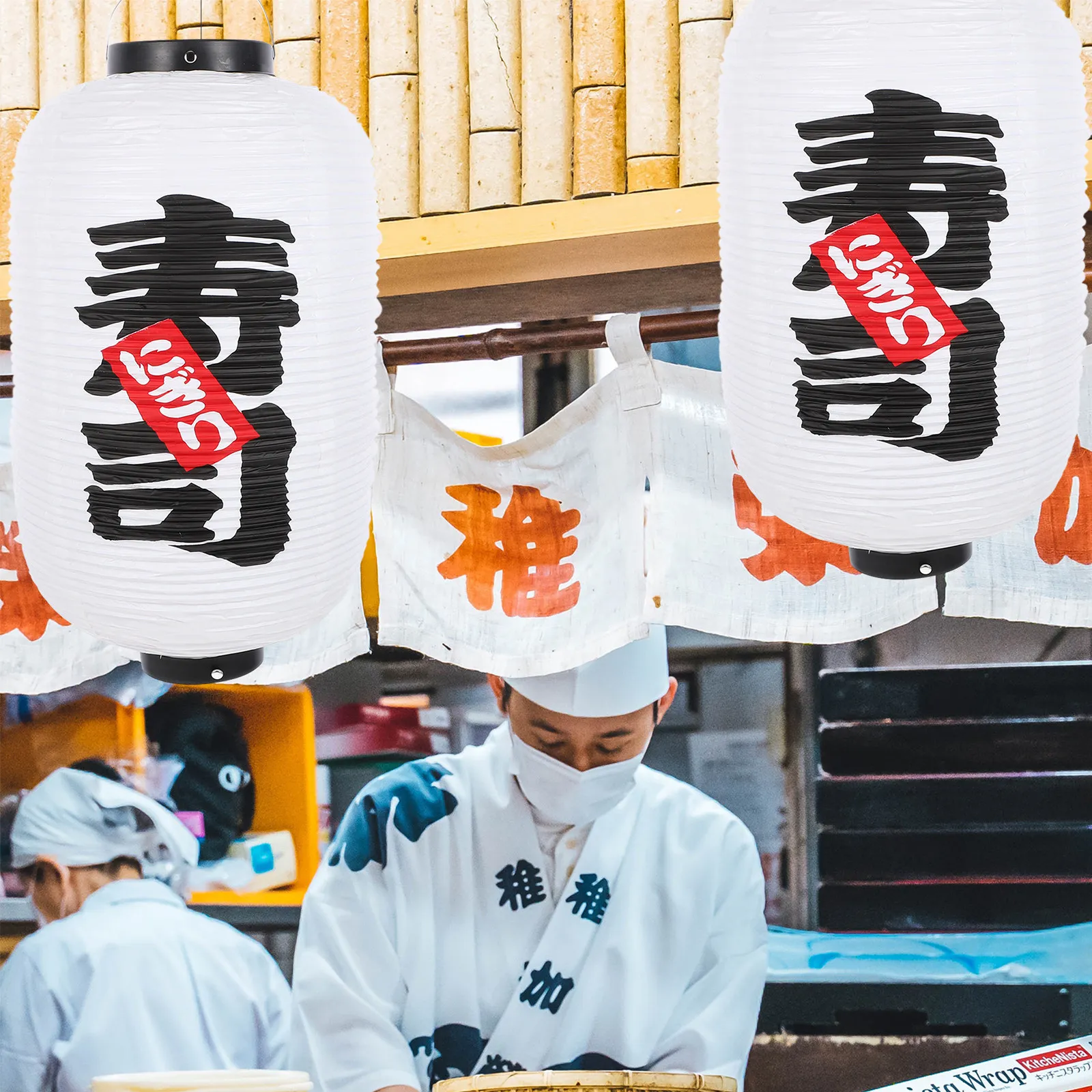 

Подвесной фонарь в японском стиле для суши-ресторанов и баров, водонепроницаемый, складной, для декора дома, сада, вечеринок, улицы и помещений