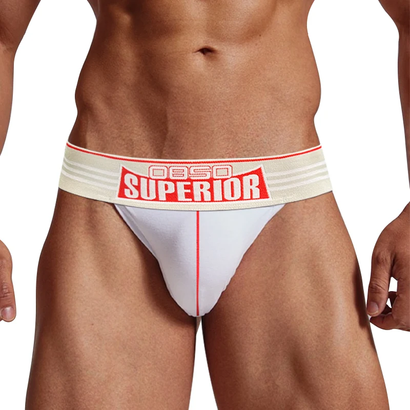 Men Jockstraps Sexy Gay Underwear Mens Bikini Thong Cotton Breathable Low Rise Men\'s Thongs And Strings Tangas Homme