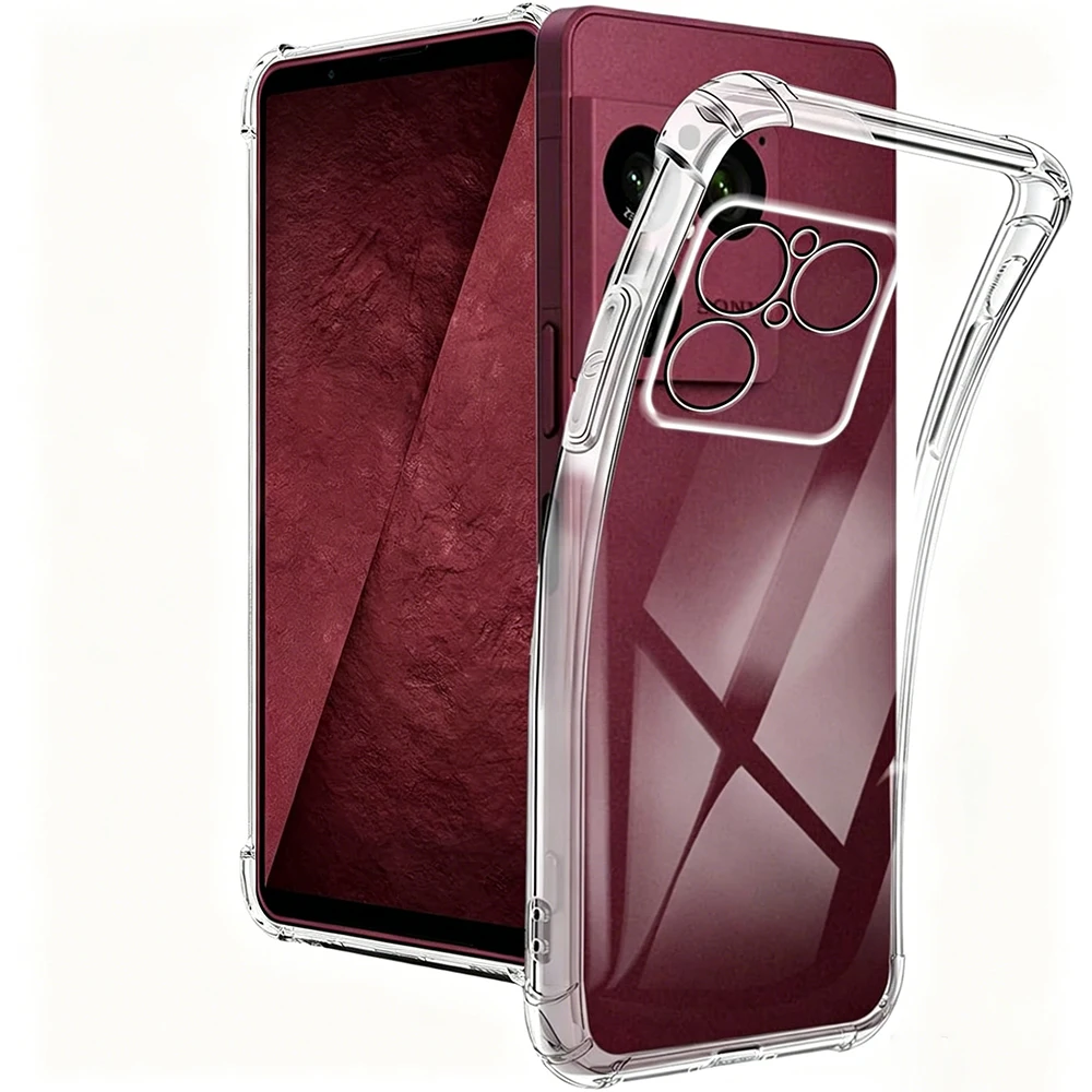 Reinforced Corners Shockproof Soft TPU Clear Camera Protection Case Cover for Sony Xperia 1 VIII 2026