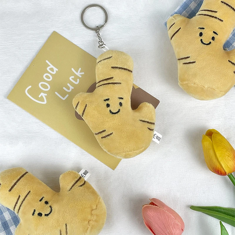 Cartoon Funny Plush Doll Vegetable Keychain Schoolbag Accessories Ginger And Green Onions Chili Toys Key Chain