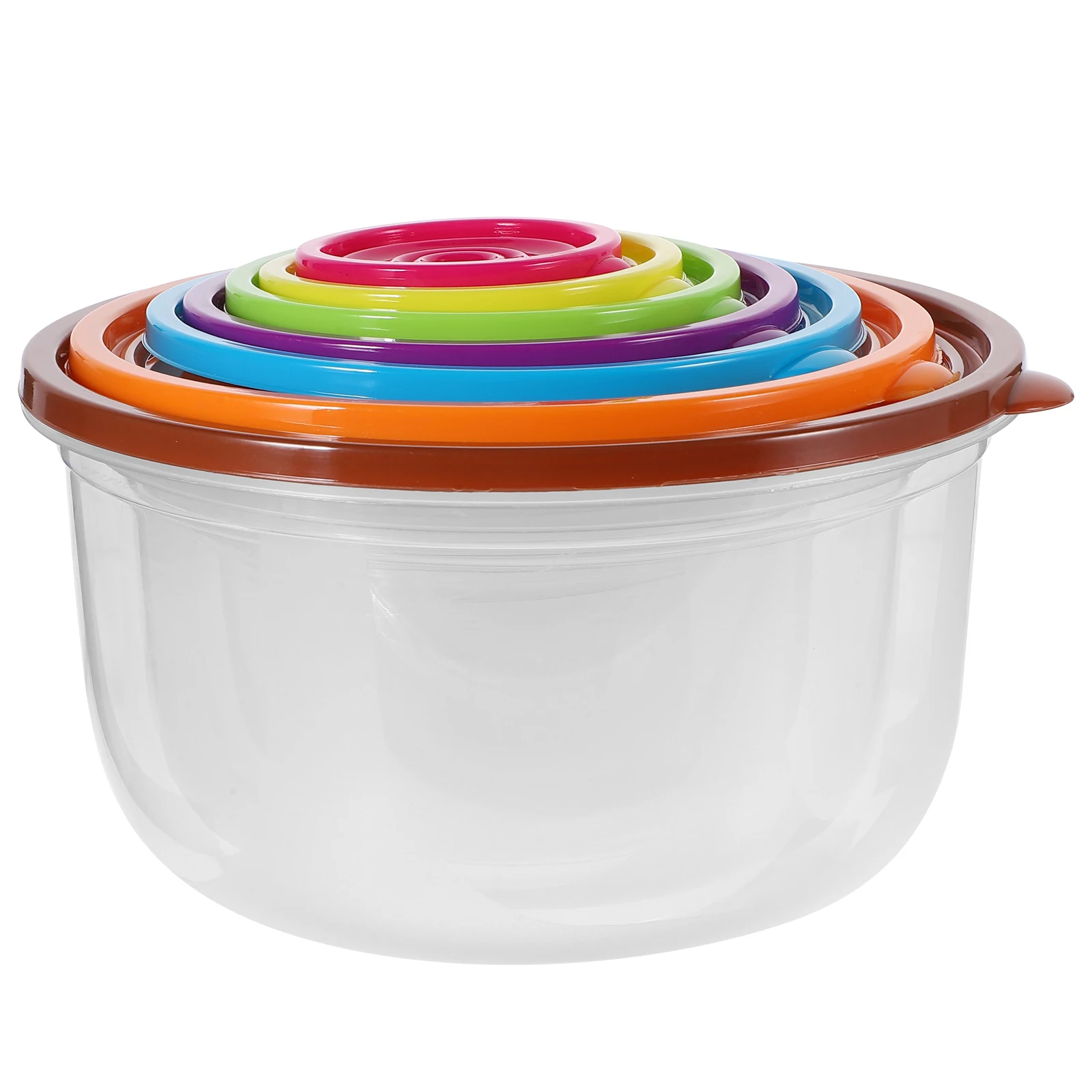 

7pcs Stackable Food Storage Boxes Refrigerator Containers Vegetable Fruit Containers Kitchen Bowls Large Plastic Fresh Keeping