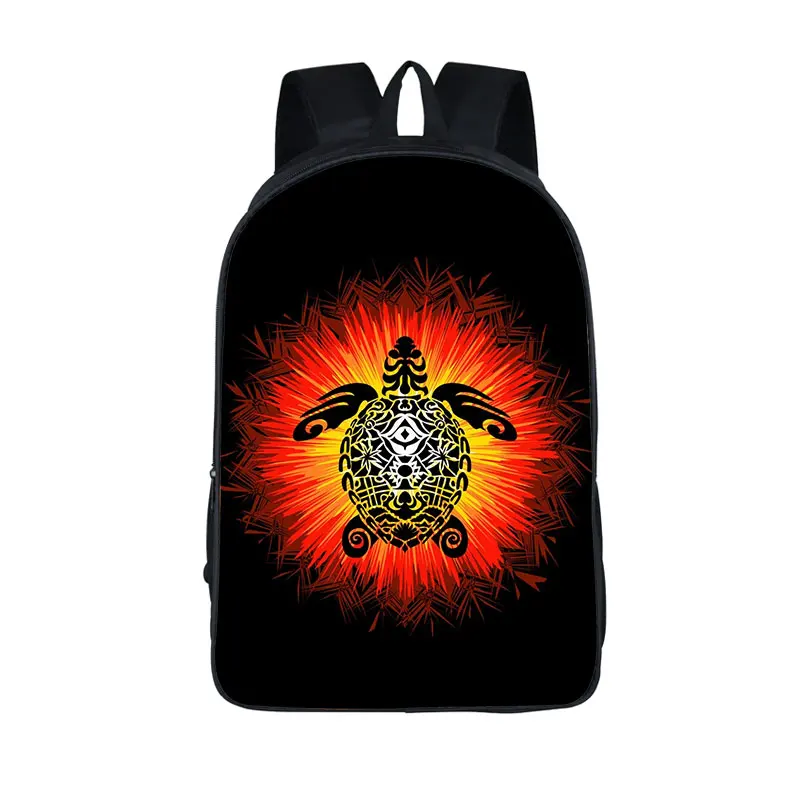 Sac à dos imprimé tribal traditionnel pour adolescents, sacs d'école pour garçons et filles, sac à dos de tortue hawaïenne, sac à dos pour enfants, sacs de livre