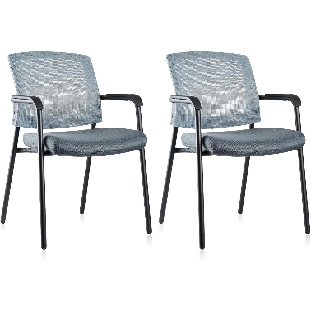 

Office Reception Guest Chair Mesh Back Stacking with Ergonomic Lumbar Support and Thickened Seat Cushion for Waiting Conference