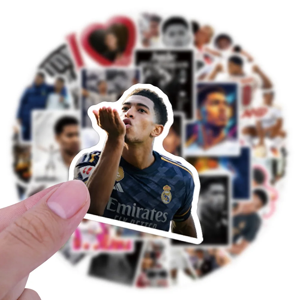 10/50PCS Jude Bellingham Cartoon Stickers Football Match Graffiti Sports Decoration DIY Toys Fridge Laptop Guitar Car Bike Decal