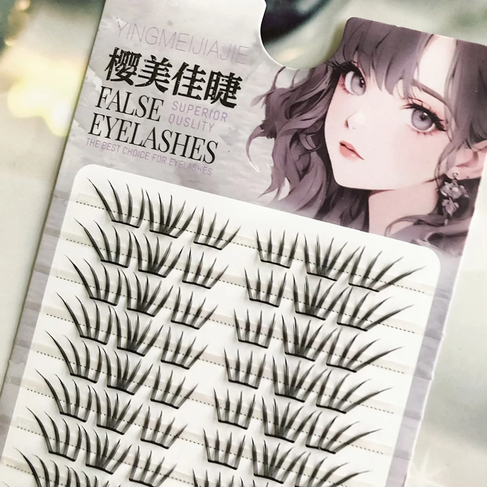 Manga lash extenstion fox-eye Natural Curl False Eyelashes Lightweight Soft Synthetic Fiber False Lash Comfortable to Wear