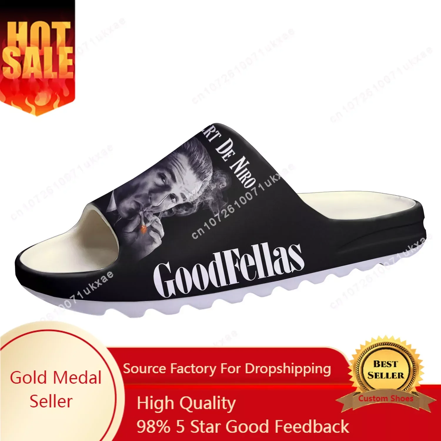 

Goodfellas Soft Sole Sllipers Home Clogs Robert De Niro Step On Water Shoes Mens Womens Teenager Step in Customized Sandals