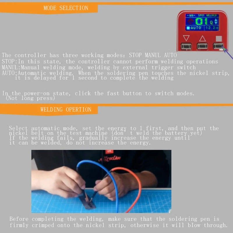 Portable DIY Mini Spot Welder Machine 18650 Various Welding Power Supply Safe LCD Display Portable Transistor