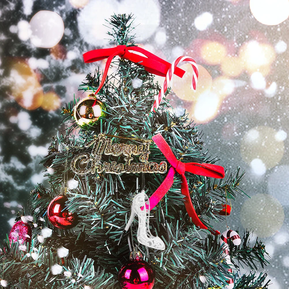 

6Pcs Xmas Pendant High Heels Hanging Ornaments Christmas Tree Decoration Festive Party Decor Christmas Adornments