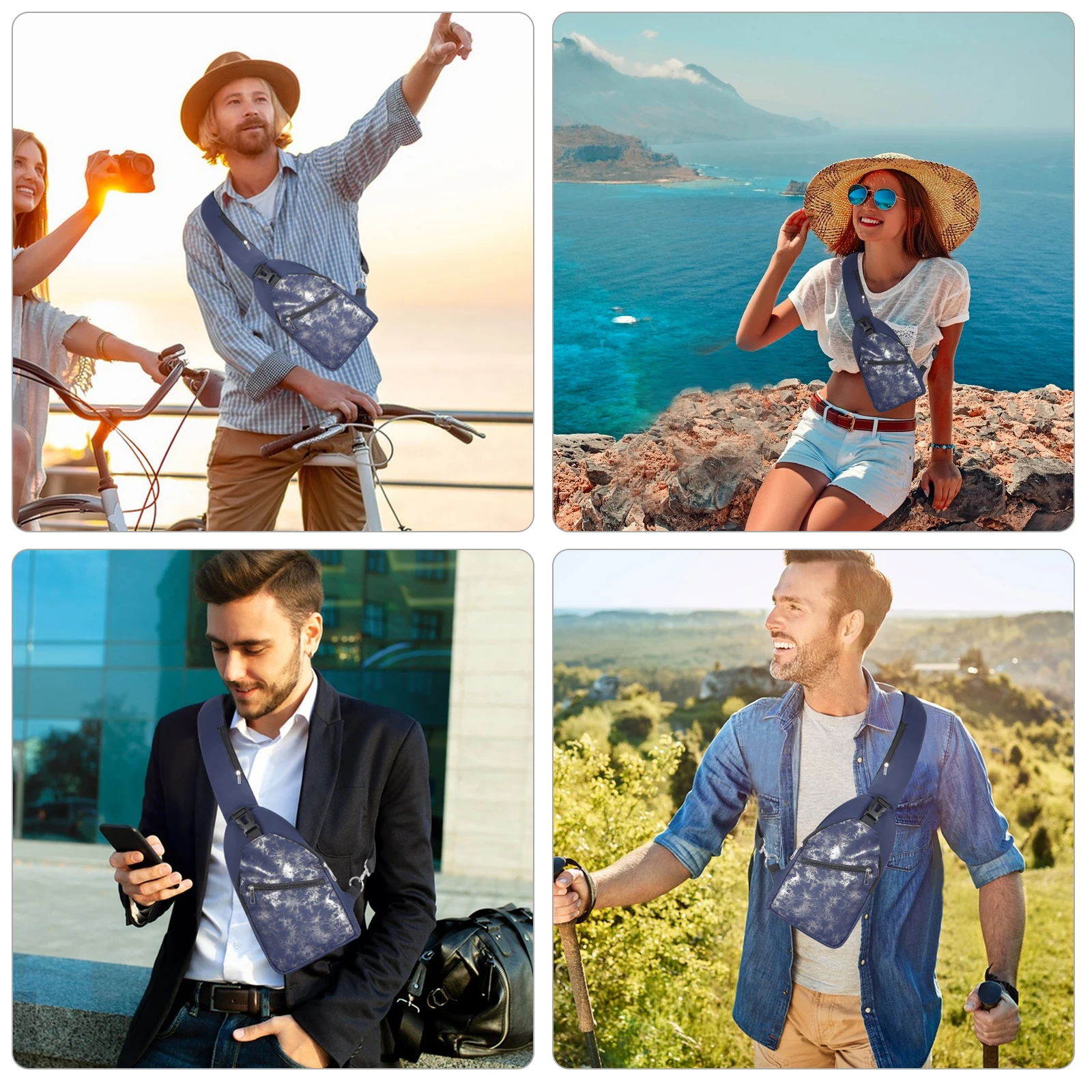 حقيبة صدر للرجال قابلة للتخصيص، أنيقة من ثلاث طبقات مضادة للسرقة، حقيبة كروس كاجوال من النايلون، حقيبة كتف ذات سعة كبيرة لمكتب السفر #6