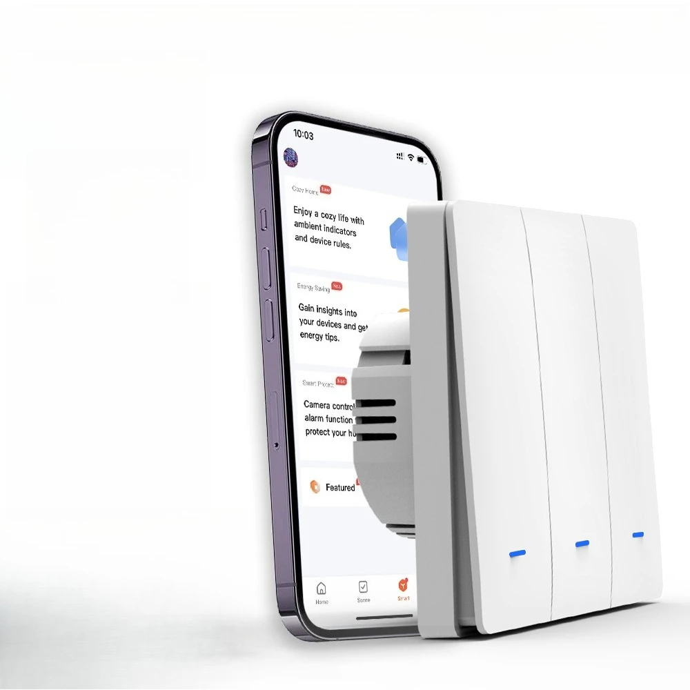 WiFi Smart Switch 86 Button Whole House Smart Wall Switch App Timing Intelligent Voice
