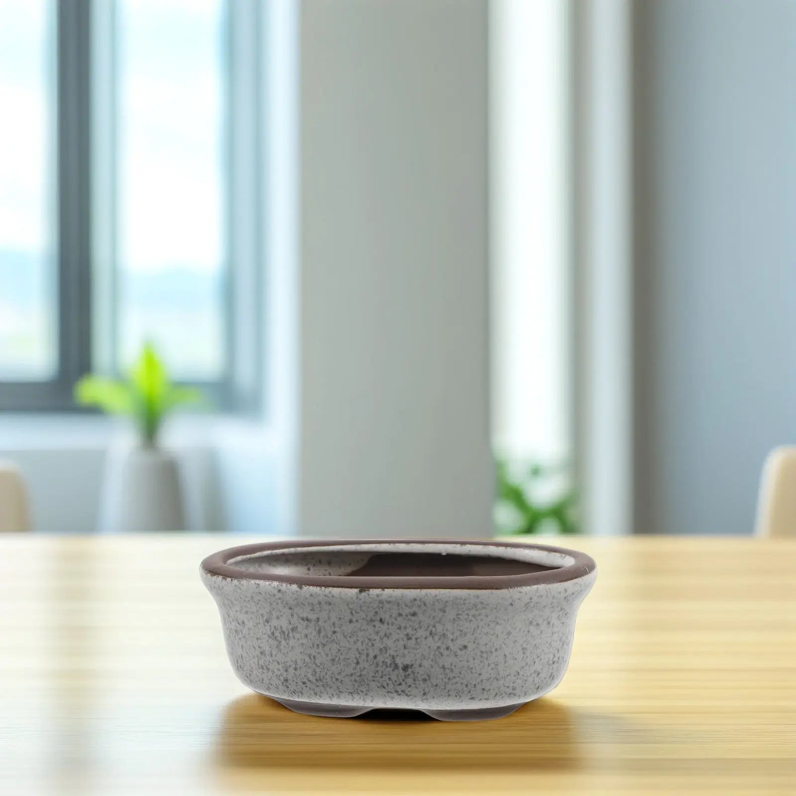 Mini Ceramic Bonsai Pot Thumb Planter Compact Flower Pot Drainage Hole for Succulent Plants Indoor Outdoor Small Planters