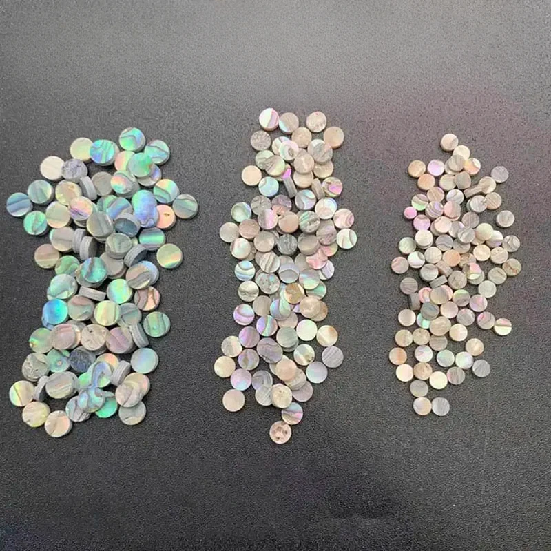 100pcs 2/3/4/5/6*2mm Abalone Shell Guitar Fretboard Dots Colourful Abalone White Plast Rosewood Inlay Dot Guitar Accessories