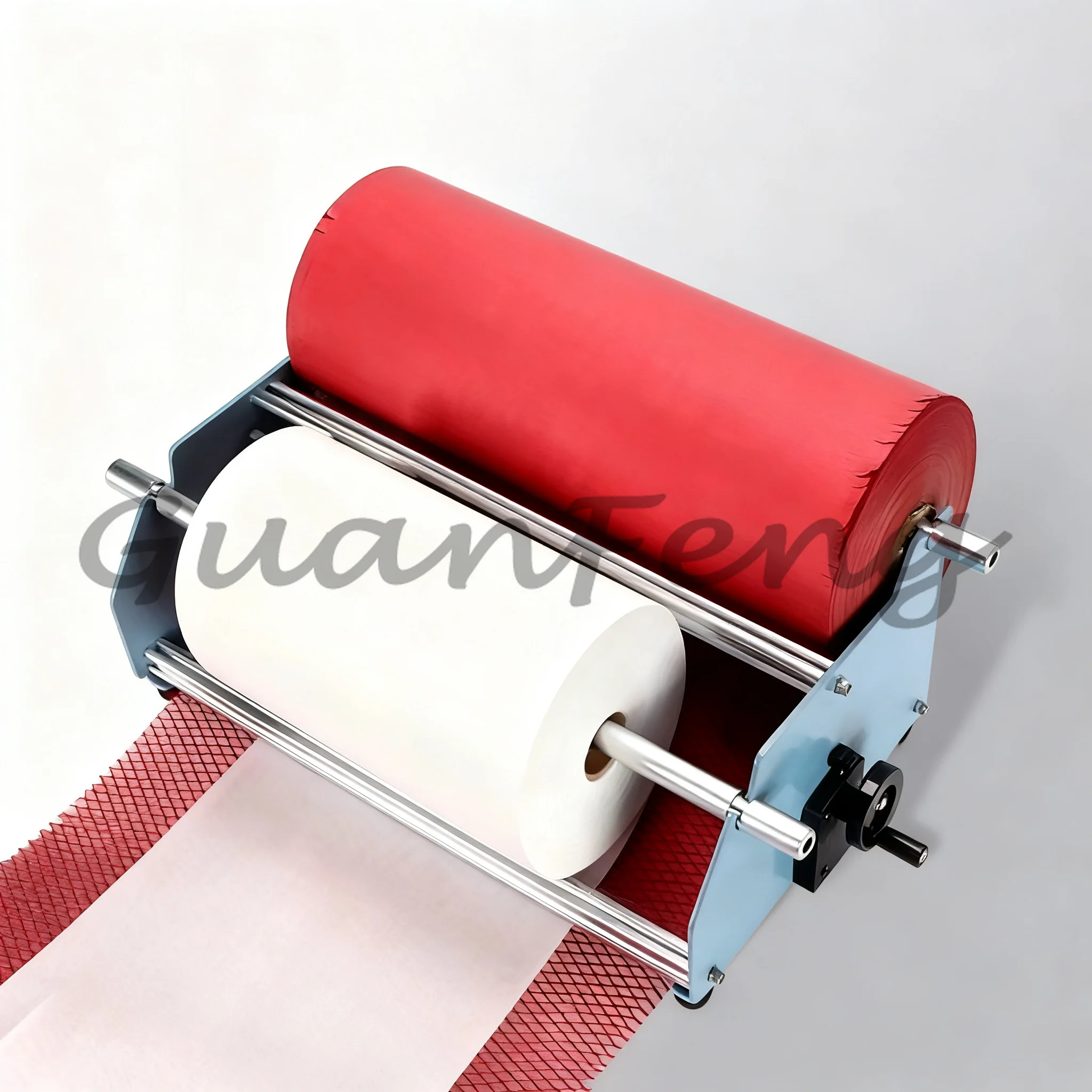 Manual Honeycomb Paper Packaging Machine, Biodegradable Roll Rewinding Equipment for Glass Buffer Protective Wrapping
