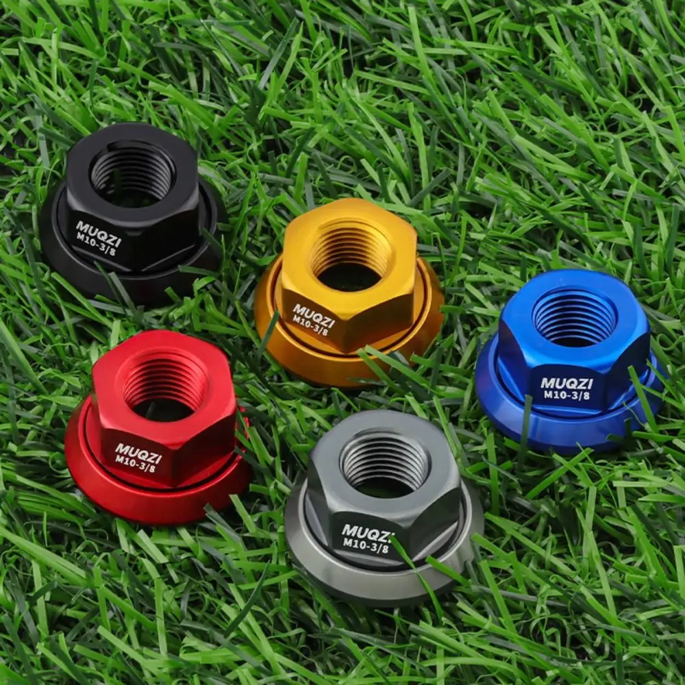 2pcs M9/M10/M10*3/8 Bicycle Hub Nut Aluminum Alloy High Strength Rear Axle Screw Anti-rust Anodizing Bike Accessories Rear Axle