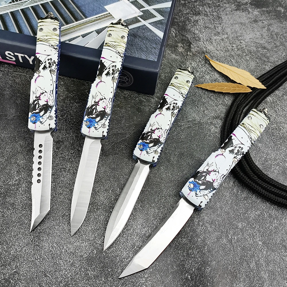 UT Geisha Hunting Pocket Folding Knife T6 Aluminum Handle D2 Steel Blade Survival Self Defense Camping Outdoor Knives EDC