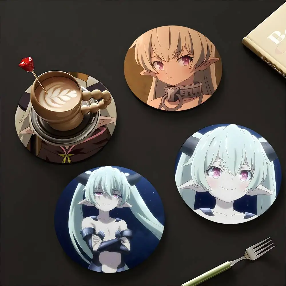 1pc Krem How Not To Summon A Demon Lord Wooden Coaster Colour Printing Cup Mat Home Desk Decoration Gifts