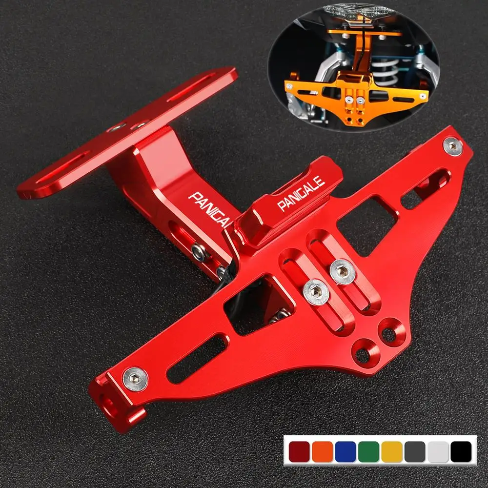 

For DUCATI 899 959 1199 1299 Panigale V2 V4 V4S 1299R FE/S Panigale V2 V2S Motorcycle License Plate Holder Frame Bracket Light