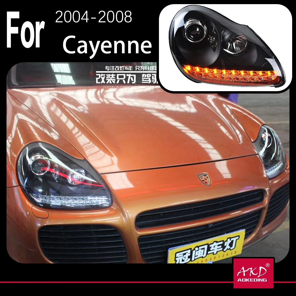 

AKD Car Model for Porsche Cayenne Headlights 2004-2008 Cayenne LED Headlight DRL High Low Beam Xenon Head Lamp Accessories