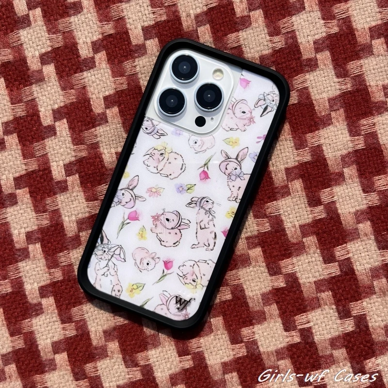 Custodia per telefono Conigli e cofani Wildflower per iPhone 11 12 13 14 15 16 17 Pro Max Plus 17Pro Air wf Rabbit Bunny Cover Cases