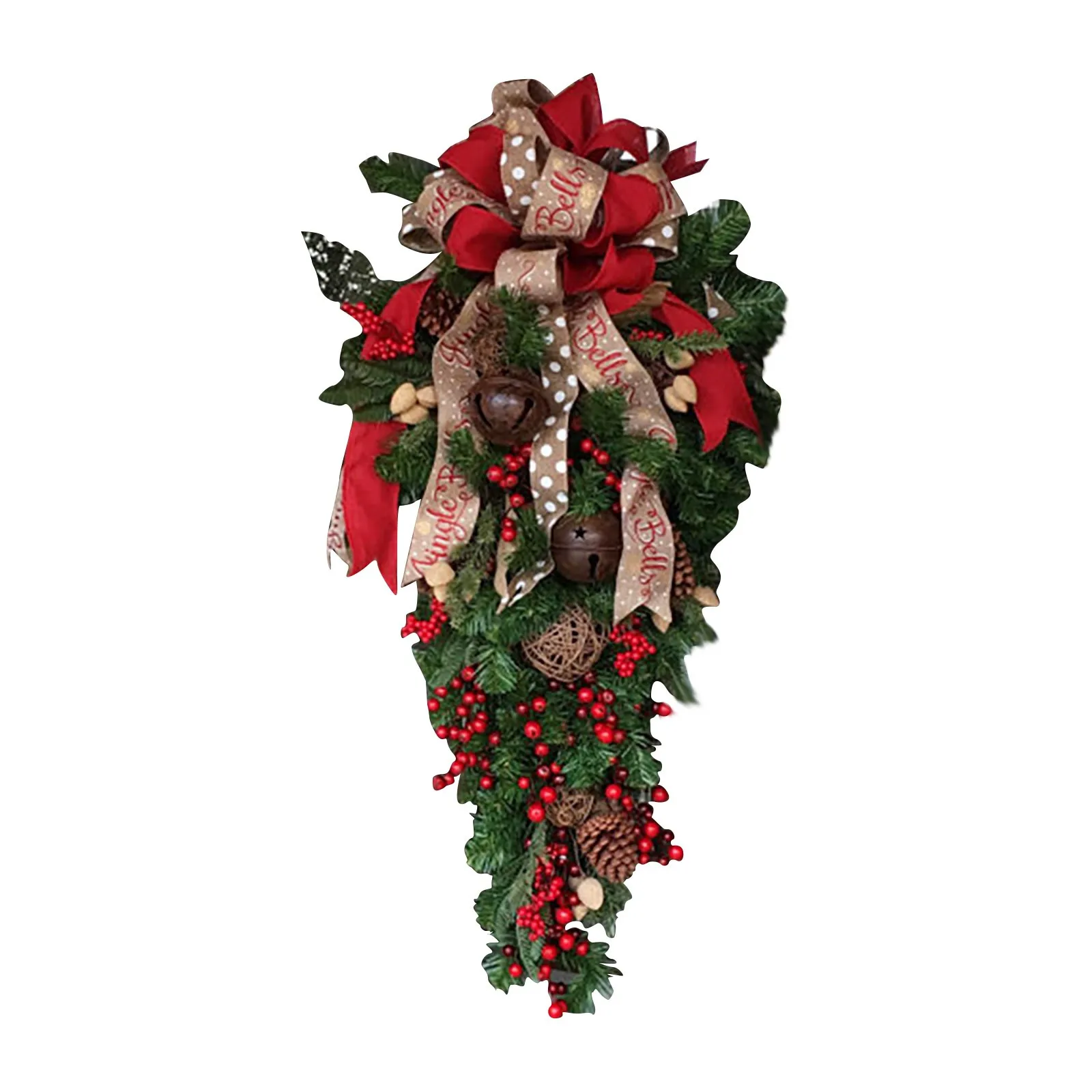 

Mini Christmas Tree American Handmade Upside-Down Tree Grape Red Fruit Christmas Tree Christmas Home Office Festival Decor