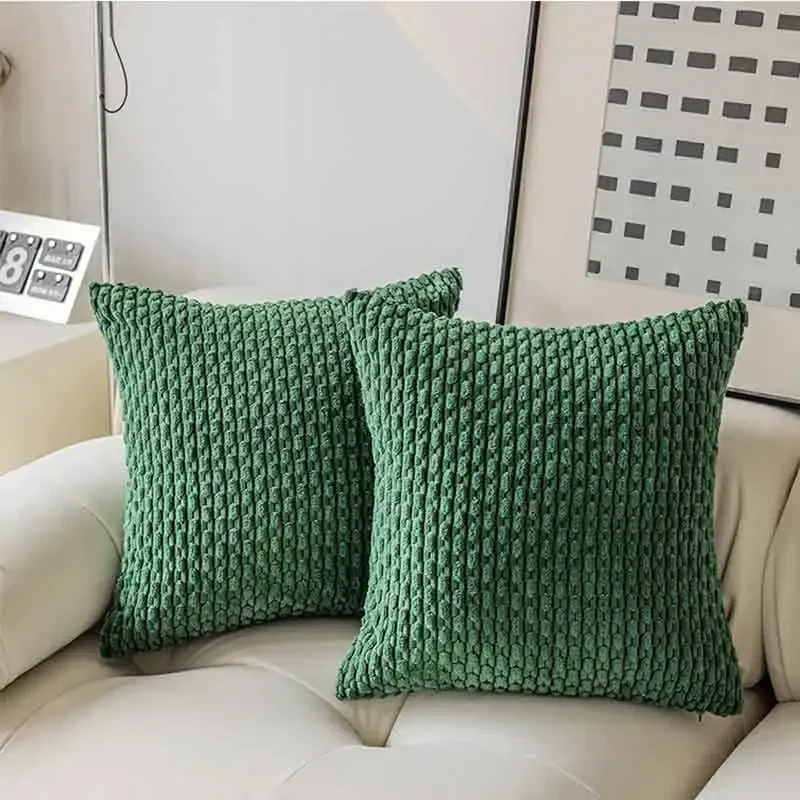 Classic Short Chain Corduroy Cushion Cover Pillowcase Home Living Room Sofa Car Seat Back Pillow Case 30x50 40 45 50 55 60CM