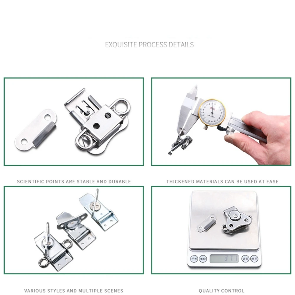 

B50B-304 Stainless Steel Latch Latch With Keeper And Spring Twist Lock Butterfly For Case, Assembling Boxes