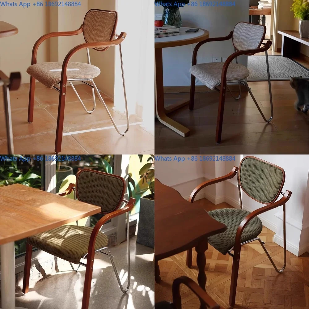 

Home dining chairs, small apartments simple light luxury, retro restaurant backrests, antique negotiation chairs