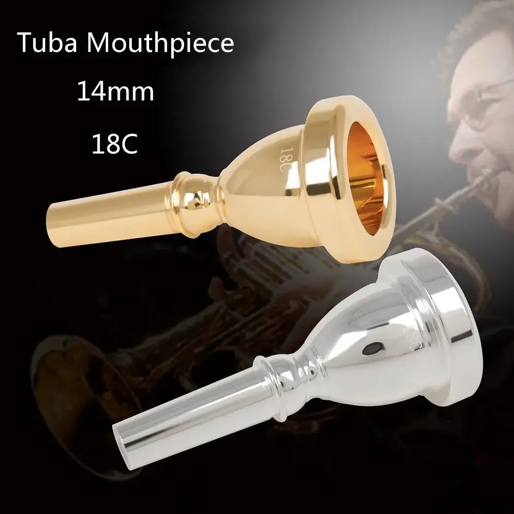 SLADE Tuba Mouthpiece Euphonium Large Mouth Holding Copper Alloy Material Silver Gold Mouthpiece Brass Instrument Accessories