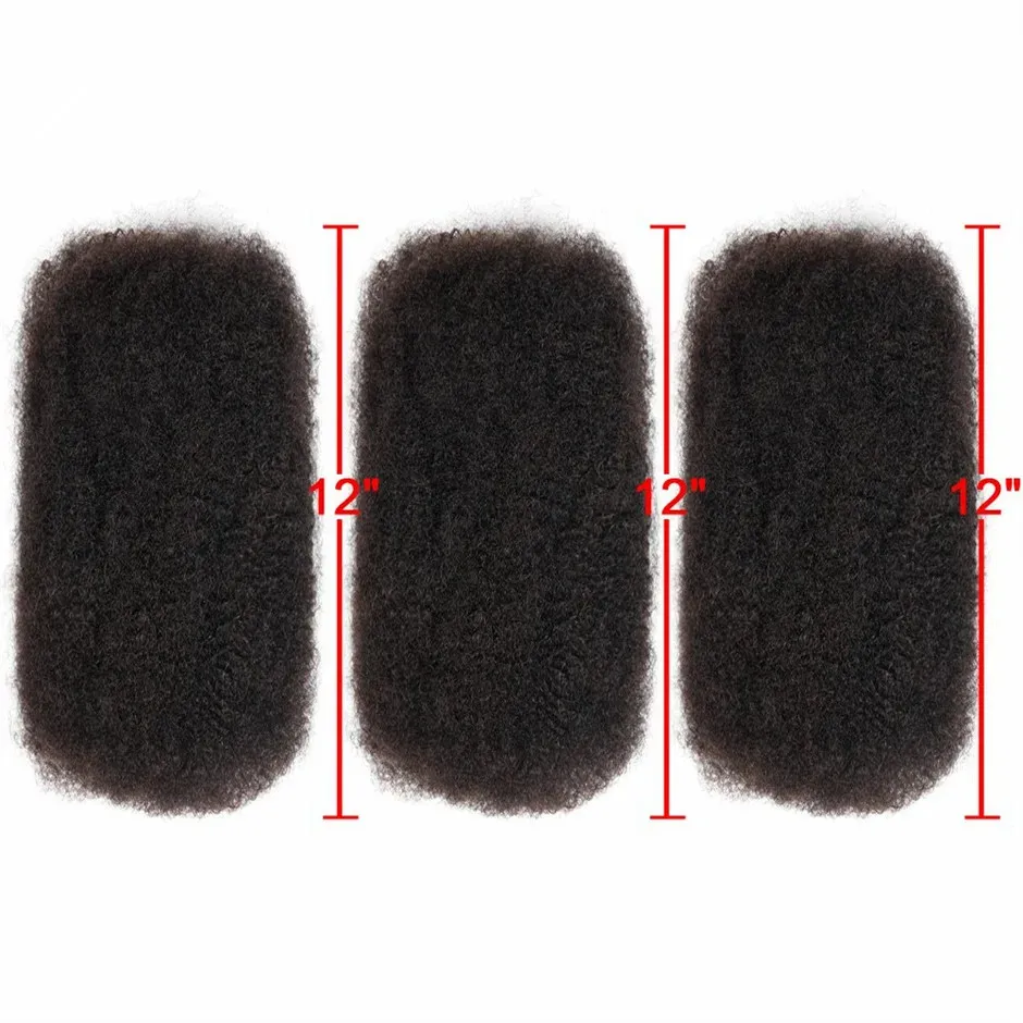 Cabello brasileño Remy Afro rizado a granel, cabello humano para trenzar, trenzas de Color Natural, sin trama, 1 paquete de 30g por pieza