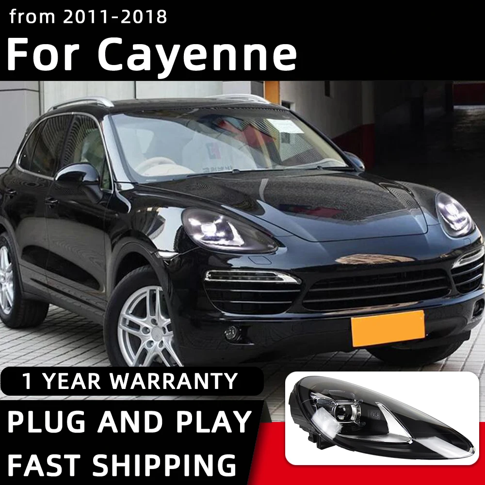 

Автомобильные фары для Porsche Cayenne нового типа, светодиодные фары 2011-2018, фары DRL, сигнальные линзы проектора, автомобильные