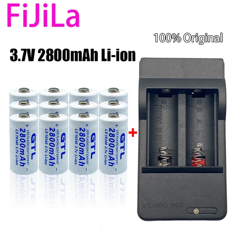 

2-20 Stücke CR123A RCR123 ICR16340 Batterie 2800mAh 3,7 V Li-Ion Akku Für Sicherheit Kamera L70 + Ladegerät