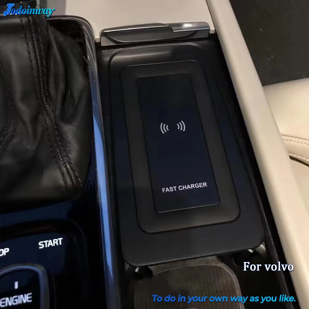 

15W Car wireless charger For volvo XC90 XC60 S90 V90 18-2024 phone holder fast charge charging plate plug and play accessories