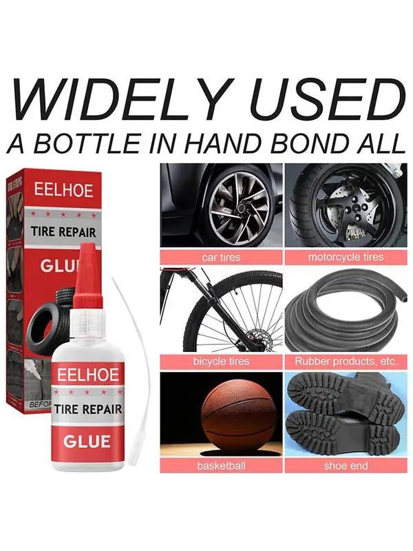 

Car Tire Repair Glue Adhesive Repair Tire Glue Universal Liquid Sealant Sealer Cement Seal Kit For Repairing Bike Bicycle Rubber