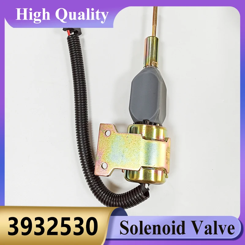 Válvula Solenoide de apagado 3932530 24V para motor CUMMINS 4BT/6BT5.9, piezas de excavadora