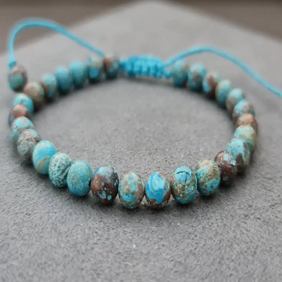 

Handmade turquoise bead bracelet, men's cuff button bracelet, Ramadan prayer bead bracelet, women's meditation bracelet