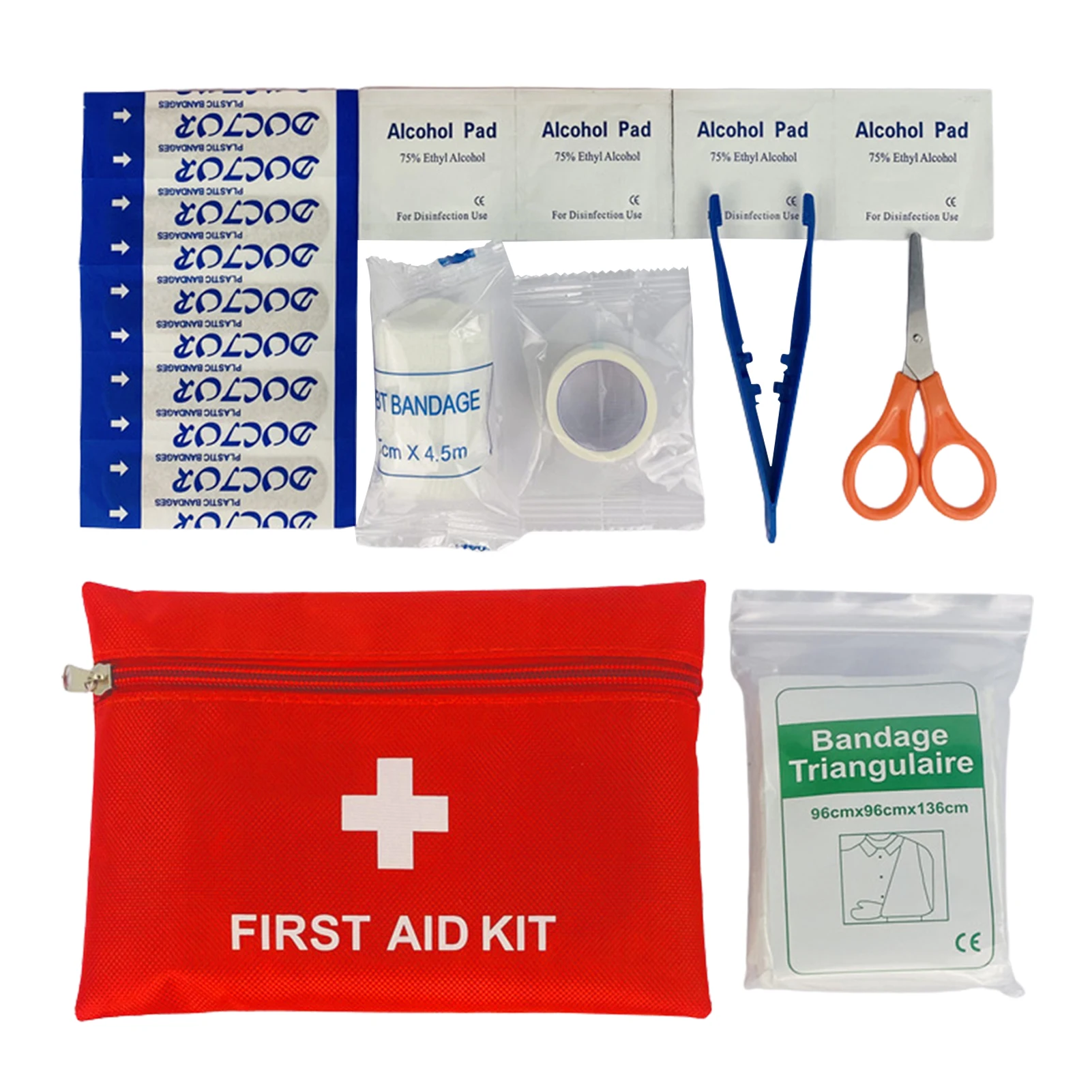 8PCS First Aid Kit Emergency Kit Compact First Aid Kit Emergency Care Survival Bag for Car Home School Camping Hiking Sports