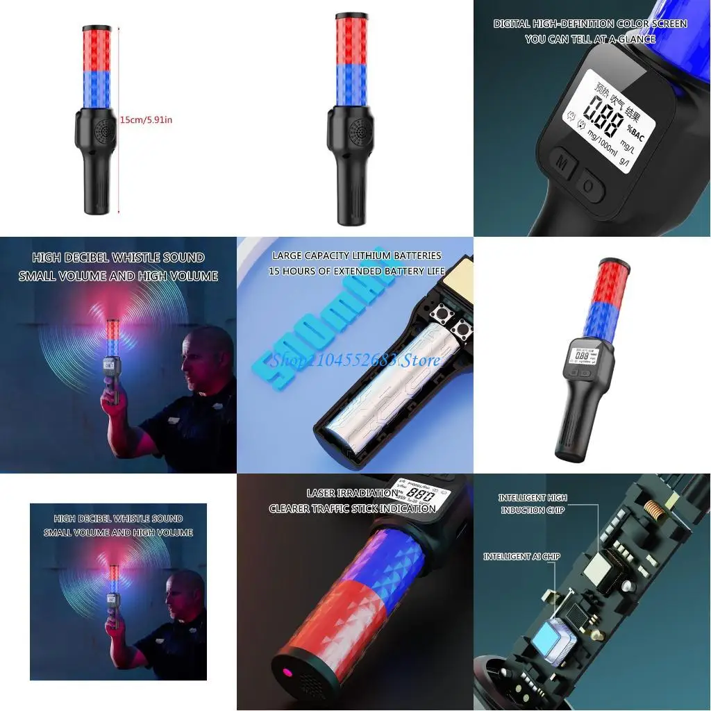 

Y6GD Professional Meter Quick Response Testing Meter Tester Digital Breathalyzer with LED Screen Rechargeable