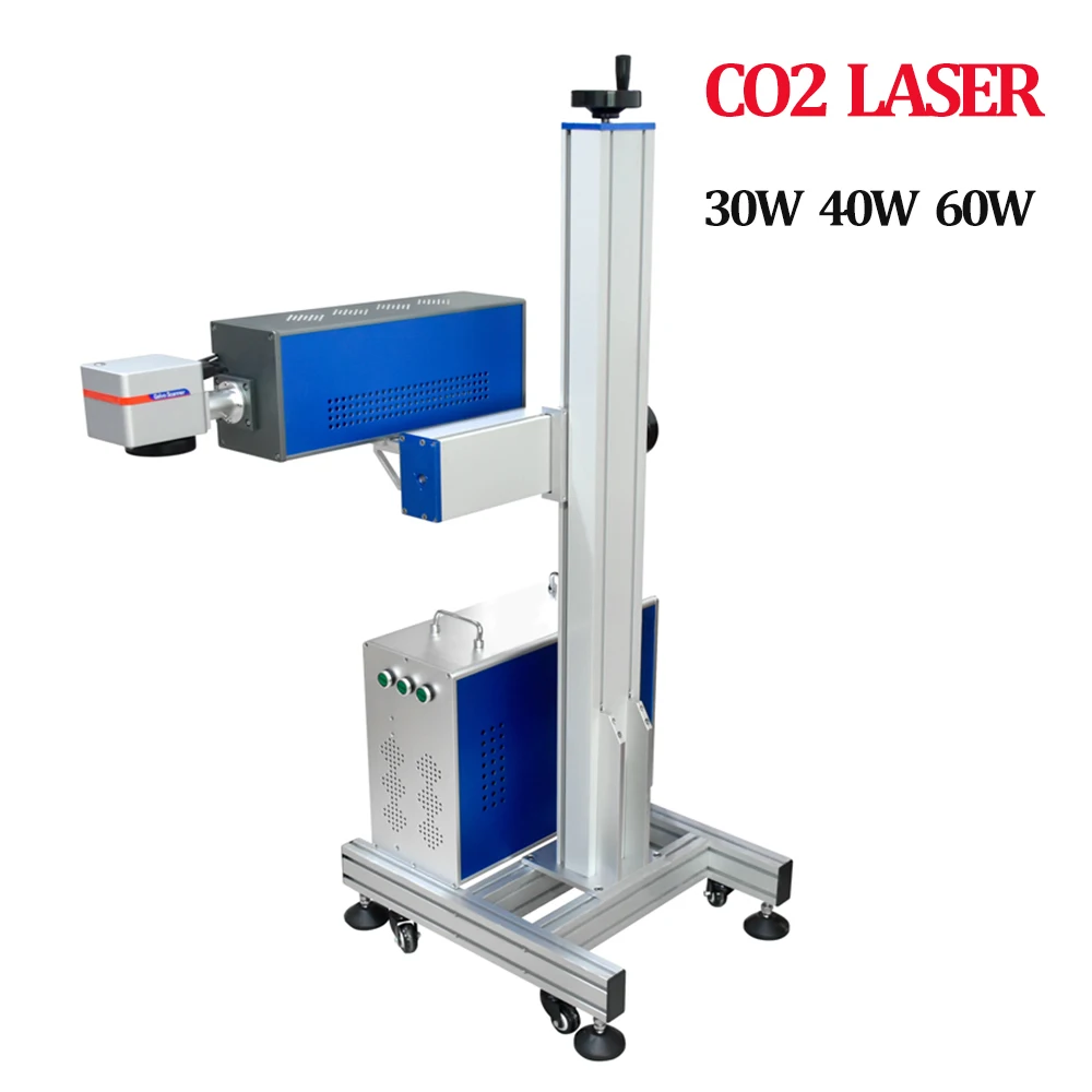 High Accuracy Co2 High Speed Laser Coding Machine 60W Co2 Laser Marking Machine For Glass, Ceramics, PVC, Plastic HDPEPine