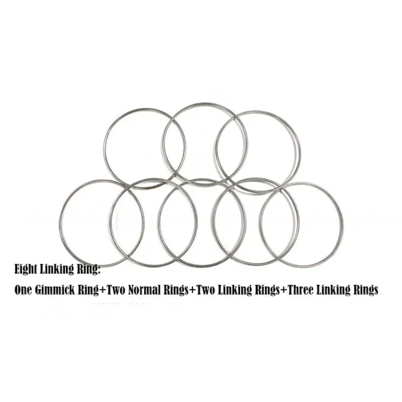 Magnetic Linking Ring 8 Eight Rings Set (Large Size Dia. 30cm,Stainless Steel) Magic Tricks Gimmick Props LInking Rings Magie