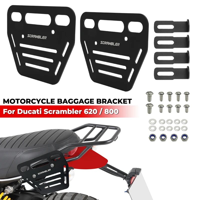 Motorcycle Side Rack Luggage Support For Ducati Scrambler 620 800 Classic Urban Enduro Icon Saddle Bag Bracket Carrier Holder