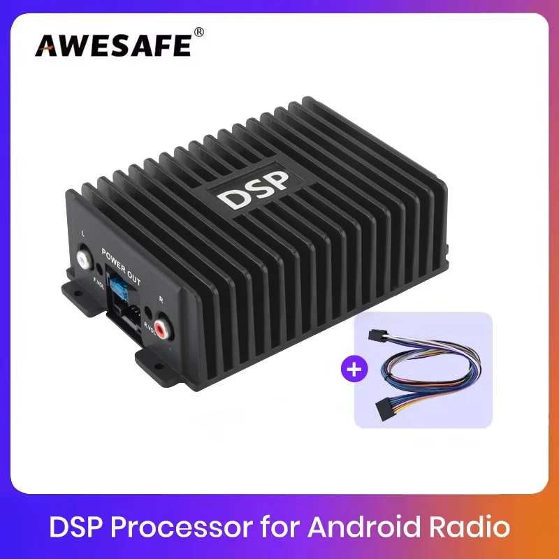 AWESAFE Car DSP 4*47W Power Amplifier Audio Processor Treble Bass Special Car Dedicated To Improve Sound Quality Audio Subwoofer