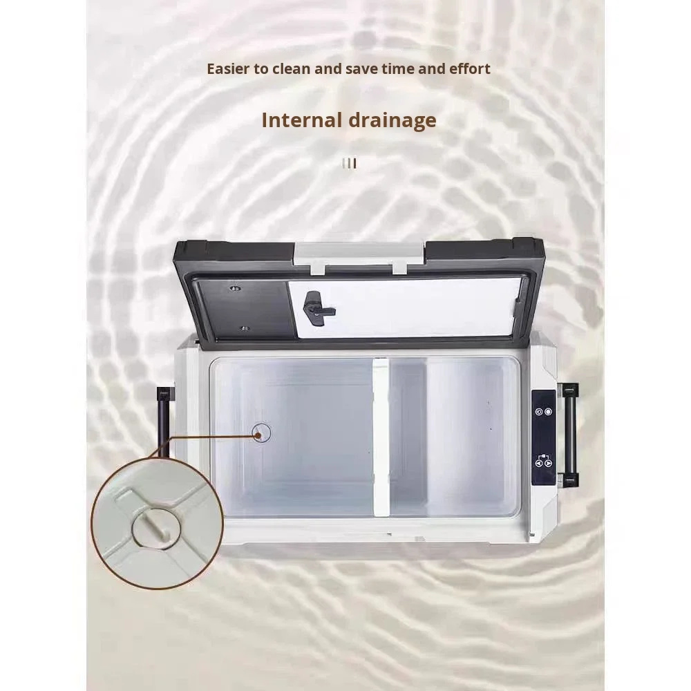 Portable 35/45/55L Plastic Outdoor Camping Compressor Refrigerator Multi-Temperature Zones App-Controlled for Household Car Use