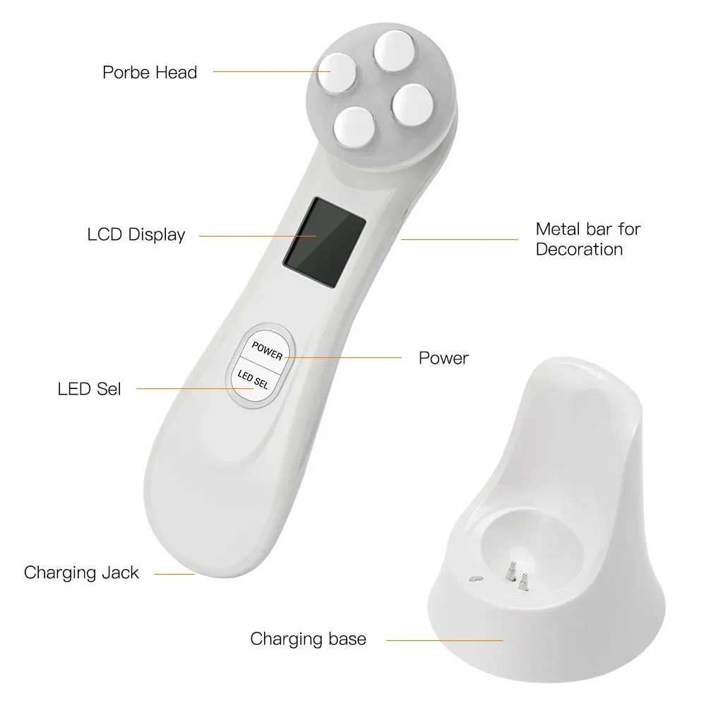 Skin Care Led Facial Beauty Tool Face Skin EMS Mesotherapy Electroporation Microcurrent LED Photon Skin Care Device