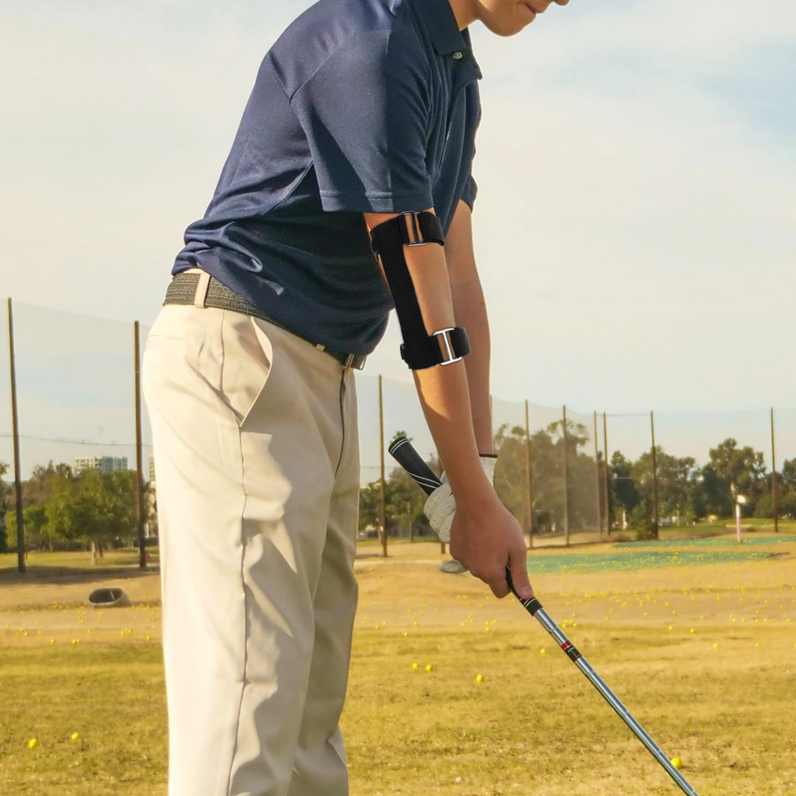

Golf Swing Arm Band Posture Corrector Golfing Swing Correcting Straps Portable Practice Equipment Golfs Training Tool Aid