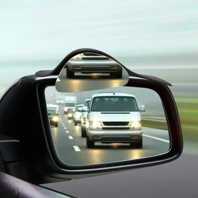 Car Blind Spott Rear View Mirror Wide Angle 360 Degree Adjustable Small Mirror Auto Reverse Auxiliary Rearview Convex Mirror